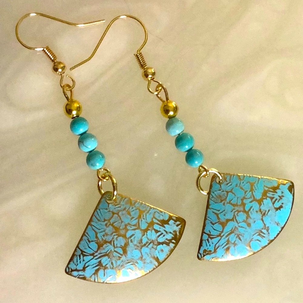 Natural Turquoise Earrings.